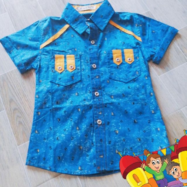 👔👔👔 Áo sơ mi màu vẩy sơn cá tính, tay ngắn cho bé trai👶👶👶