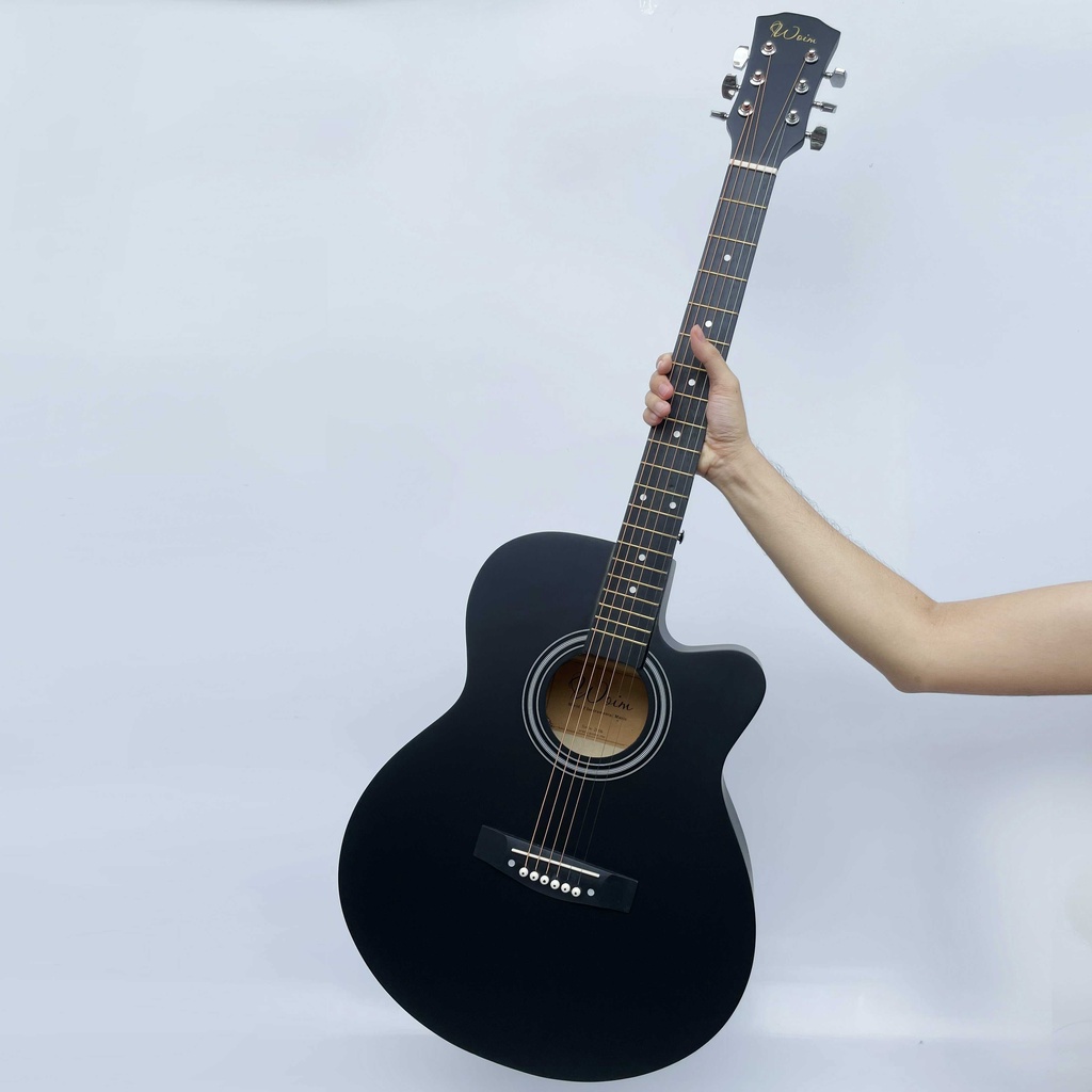 Đàn Guitar Acoustic Woim Gắn EQ Dây Sắt Có Ty Chống Cong Cần Gỗ Nguyên Tấm Size 40 Inch