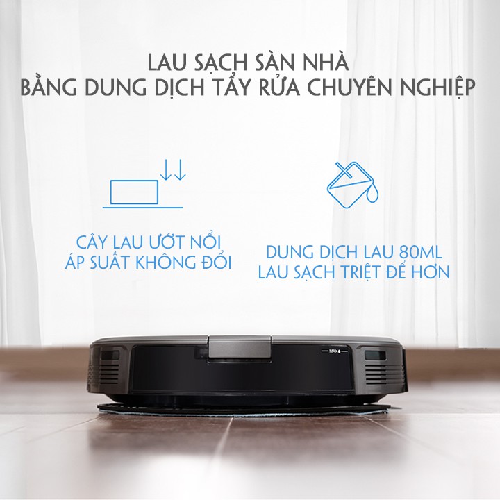 Robot hút bụi lau nhà Ecovacs DD35 - Máy hút bụi thông minh, điều khiển điện thoại