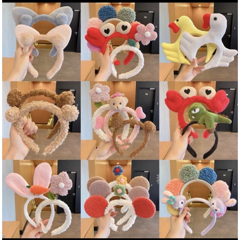 Bờm tóc tai mèo cà rốt ếch xanh hoa băng đô rửa mặt cute hot trend phong cách hàn quốc
