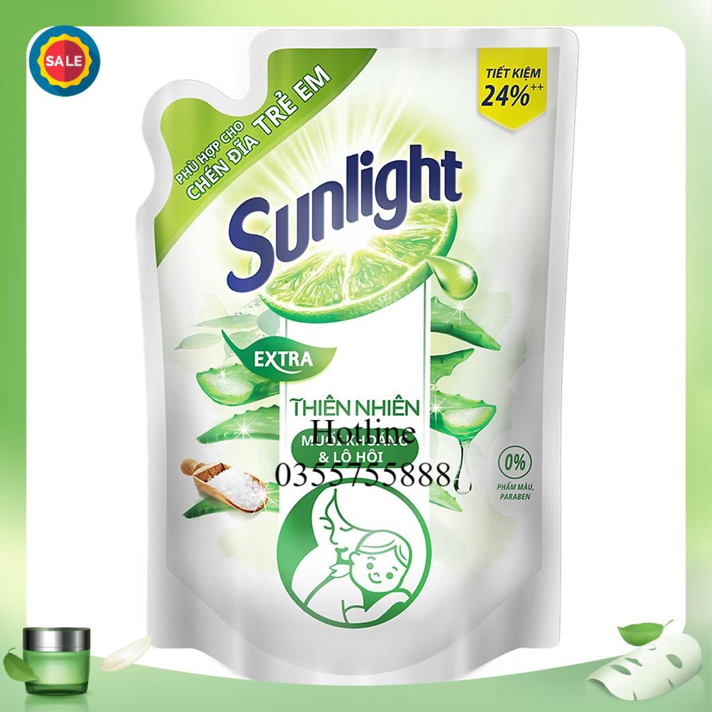 Nước rửa chén Sunlight thiên nhiên túi 2.1 kg an toàn cho bé, bảo vệ da tay cho mẹ