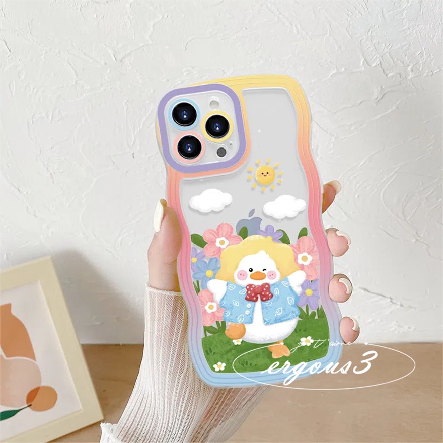 Ốp Điện Thoại Mềm Họa Tiết Chú Vịt Hoạt Hình Dễ Thương Cho iPhone 14 13 12 11 Pro Max SE2020 X XR Xs Max 7 8 Plus