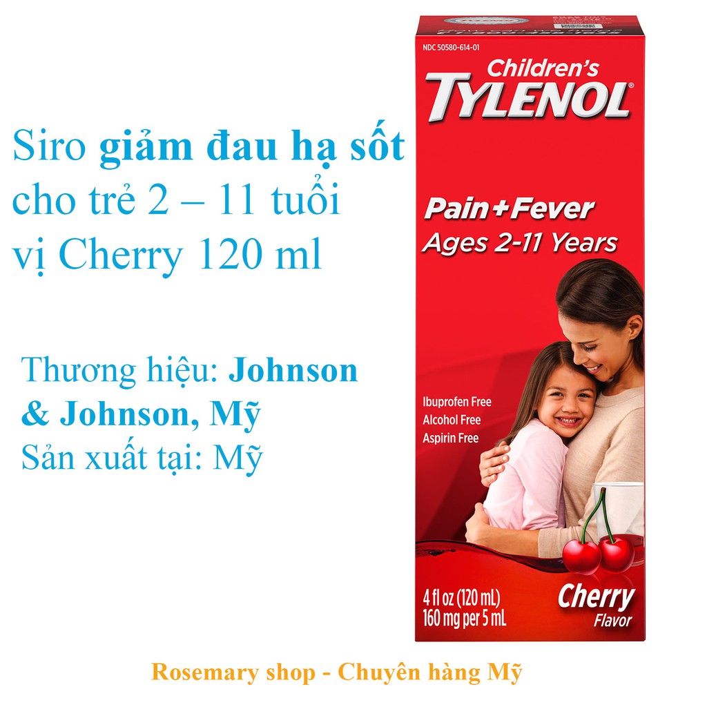 𝙏YLE𝙉OL MỸ 120ML, siro giảm đau, hạ sốt cho bé