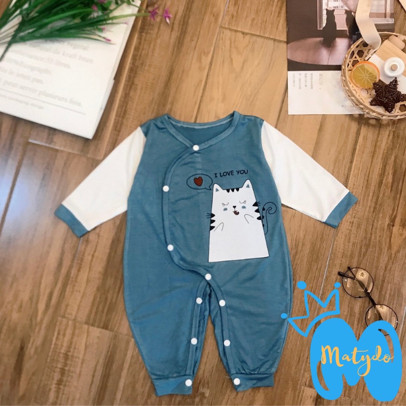 Bodysuit cho bé nỉ bông dài tay MATYDO cho trẻ sơ sinh đồ bộ liền thân trẻ em từ 3-13kg