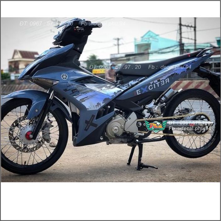 Tem rời Exciter 150 Xám xi măng City (X) -1