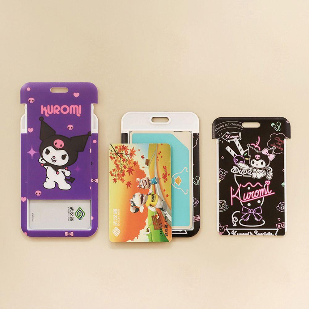 Vỏ Bọc Thẻ ID / Móc Khóa Họa Tiết Hoạt Hình Kuromi Lấp Lánh
