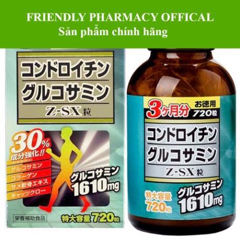 Chondroitin glucosamine Z-SX - Hỗ trợ tăng cường khả năng bôi trơn của dịch khớp (720 Viên)