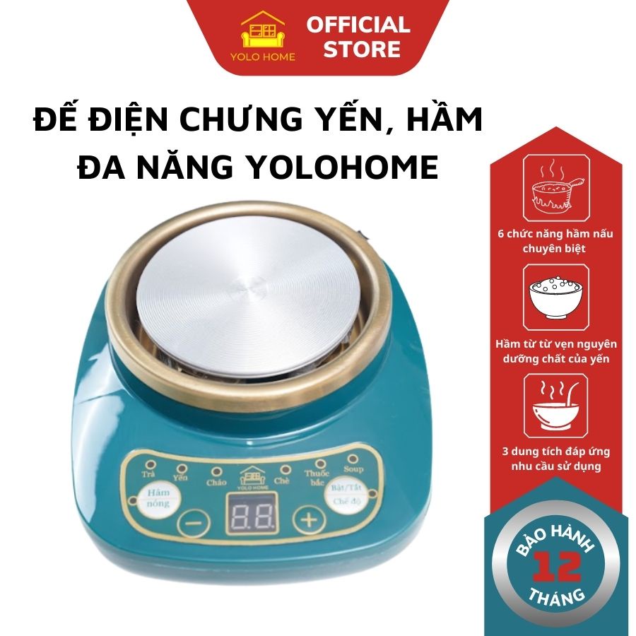 [Mã BMBAU50 giảm 10% đơn 99k] Đế Điện Hầm Đa Năng, Chưng Yến Tiếng Việt Tiện Lợi YOLOHOME