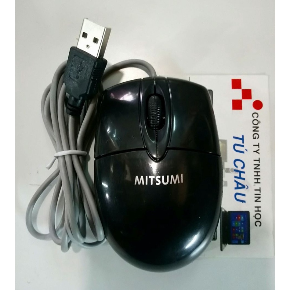 Chuột dây Mitsumi ECM-S6603 Xịn  đen, Chính Hãng