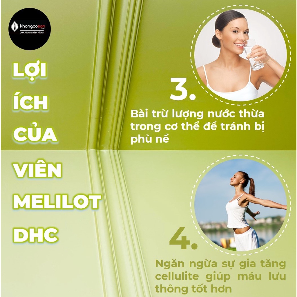 Viên Uống DHC Melilot Hỗ Trợ Giảm Mỡ Đùi 30 Ngày 60 Viên - Khongcoson