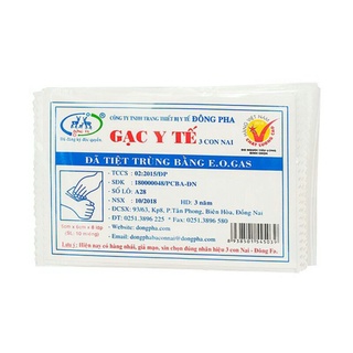 Gạc y tế tiệt trùng Đông Pha 5x6cm/8x9cm (10 miếng/gói)
