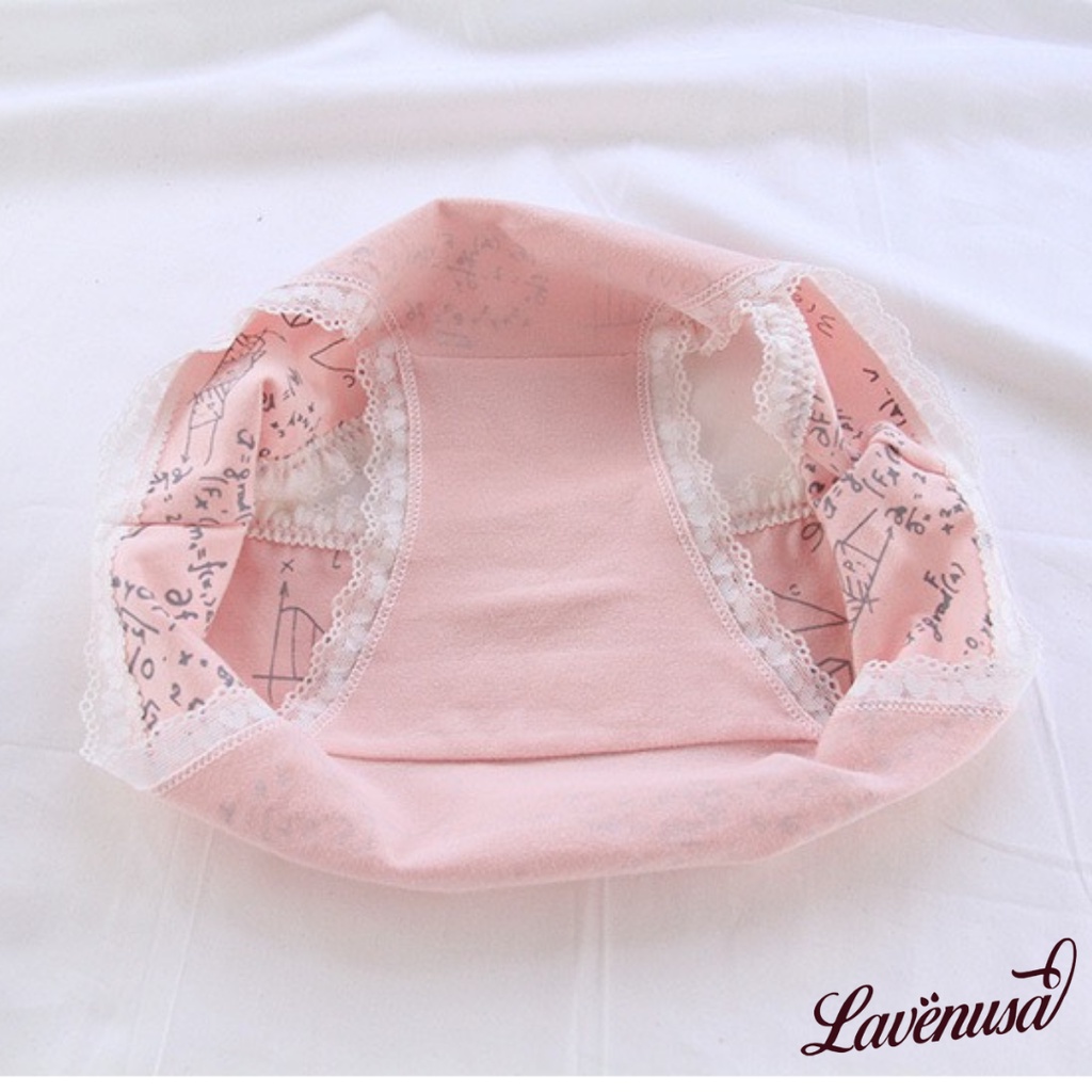Quần lót nữ cotton cao cấp viền ren xinh xắn đáng yêu thoáng khí LAVENUSA QL71