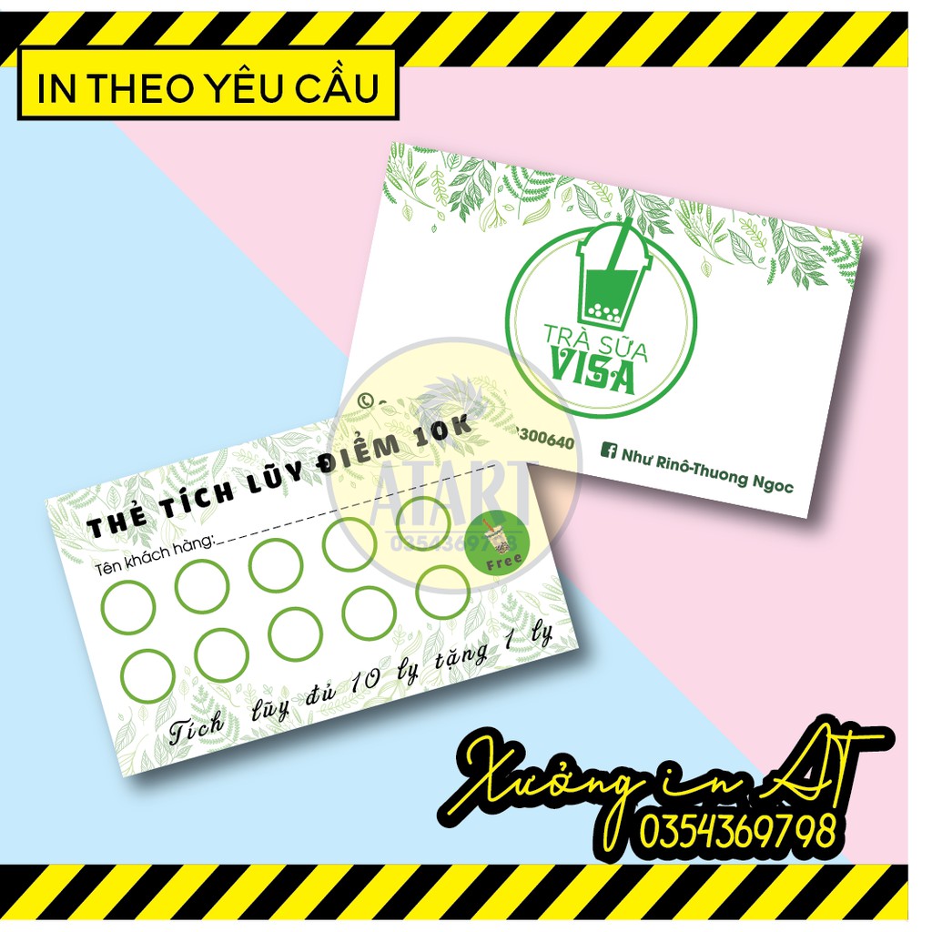 IN THẺ TÍCH ĐIỂM/ VOUCHER/ NAMECARD THEO YÊU CẦU - 1000 CÁI