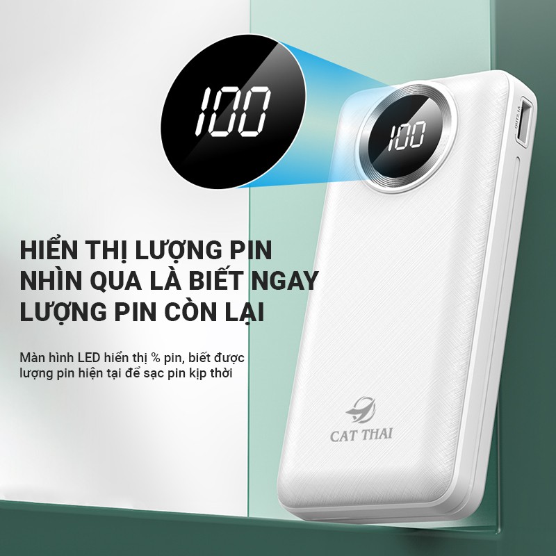 Pin sạc dự phòng  KJ-A123 25000mAh có sẵn 4 cáp sạc rất tiện lợi sạc nhanh thông minh 2.1A 4 cổng ra 3 cổng vào