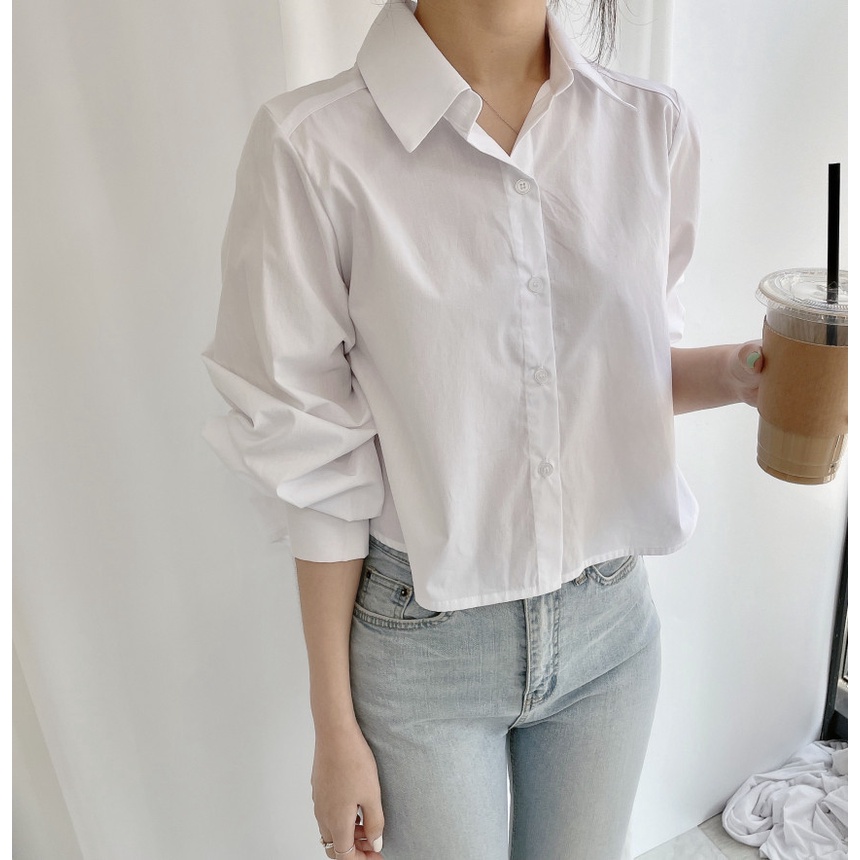 Áo Sơ Mi Nữ Dài Tay Phong Cách Hàn Quốc