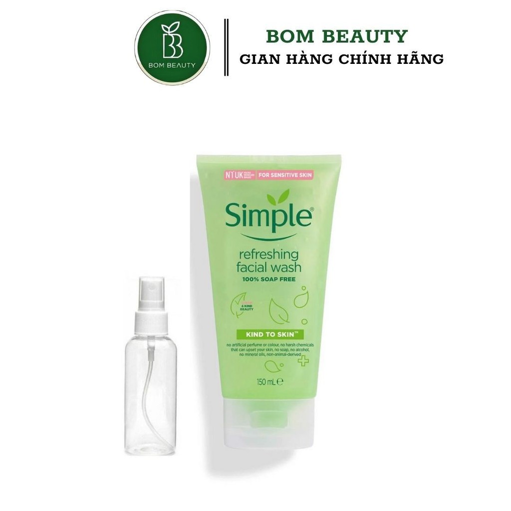 Sữa rửa mặt Simple Kind To Skin Refreshing Facial Wash Gel