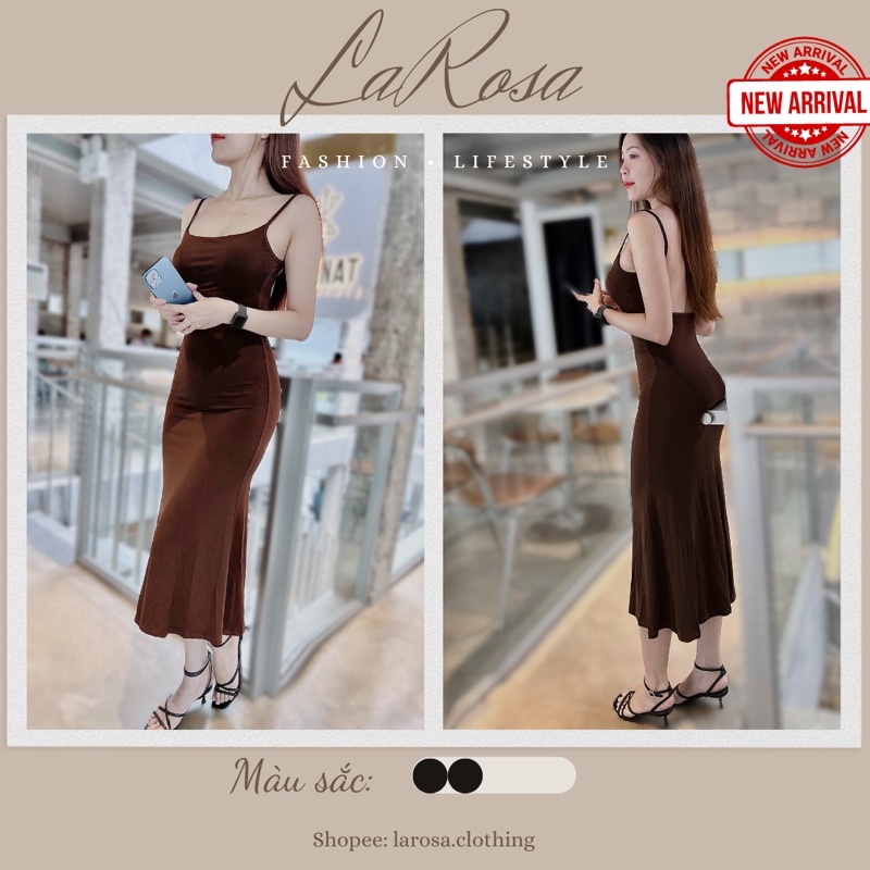 -LAROSA.clothing- ĐẦM BODY HAI DÂY ĐUÔI CÁ HỞ LƯNG DỰ TIỆC SEXY