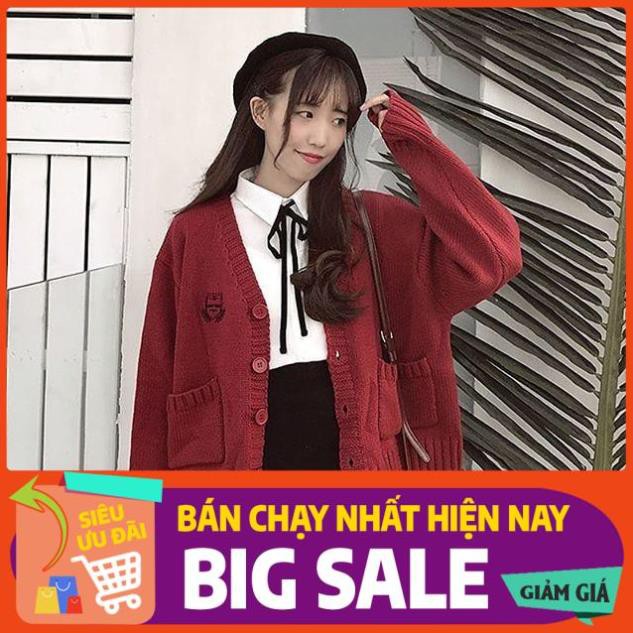 SALE Hàng sẵn_Ao khoác len cardigan thu đông áo len học sinh phong cách Hàn