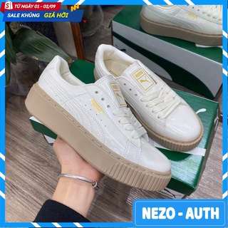 Giày thể thao Sneakers, Giày Puma nữ,Puma đế nâu da bóng