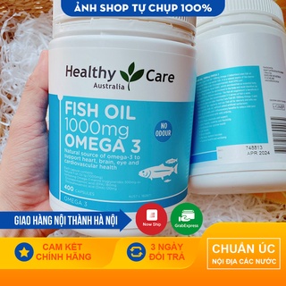 Dầu cá tự nhiên FISH OIL HEALTHY CARE Omega-3 1000mg 400 viên - Úc