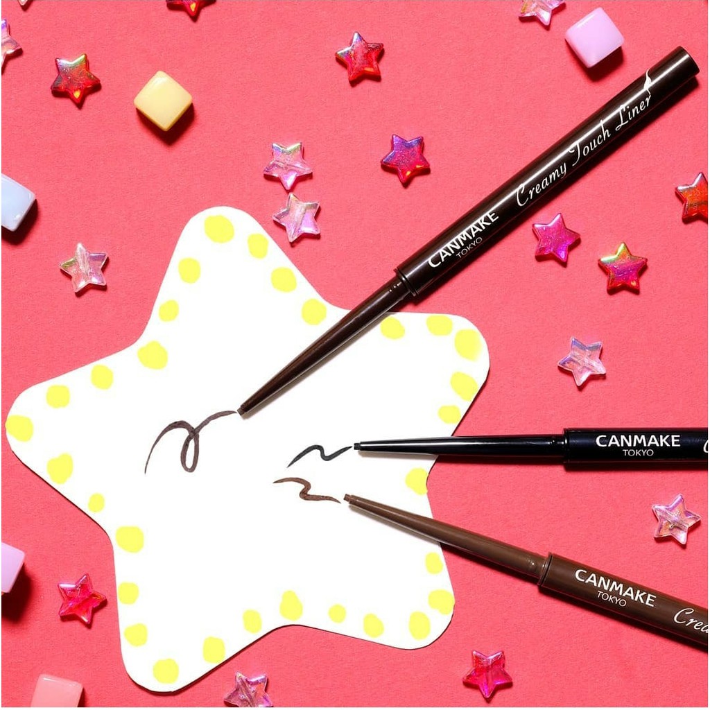 Kẻ Mắt Dạng Gel CANMAKE Creamy Touch Liner, Chống nước, Không lem