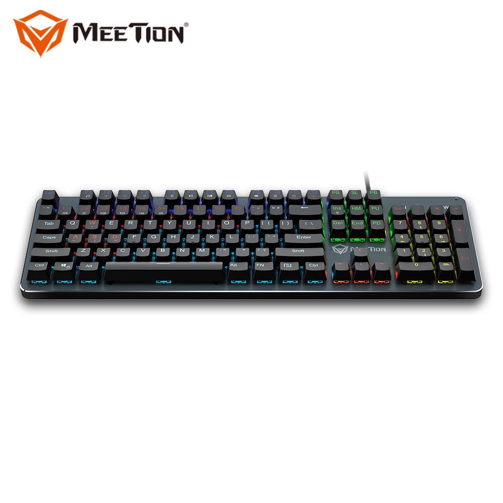 BÀN PHÍM CƠ GAMING MEETION MK007 BLACK  - BẢNG LED NHIỀU MÀU - KTC shop
