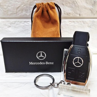 Bật lửa đẹp, Bật lửa điện lửa hồng ngoại kiêm móc khóa Mercedes có hộp đựng