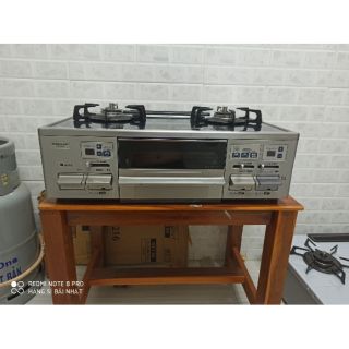 Bếp ga nhật mặt đá Full chức năng nướng 2 tầng lửa