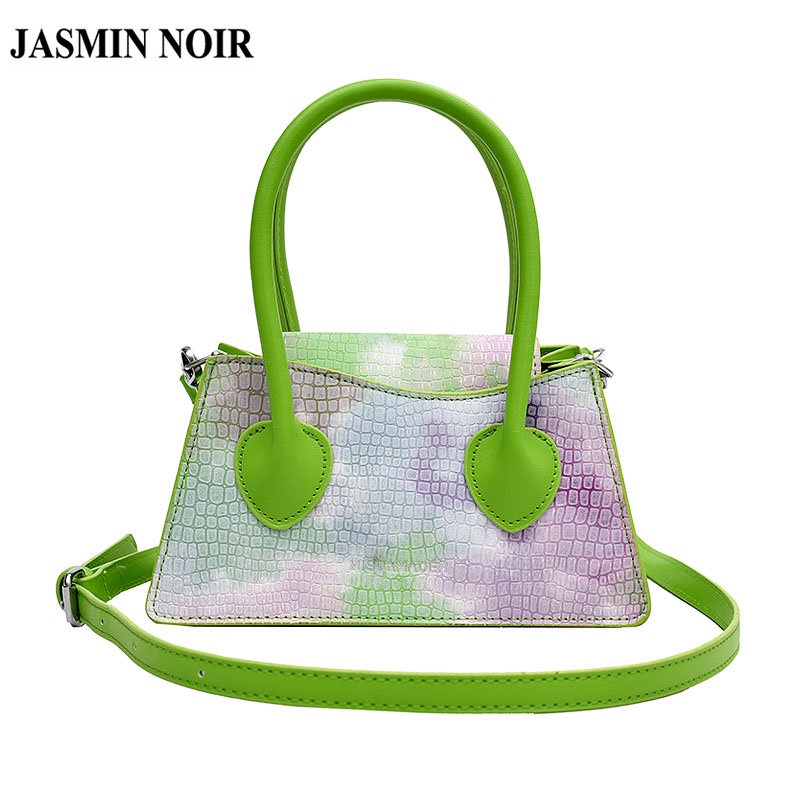 Túi Xách JASMIN NOIR Đeo Vai Họa Tiết Da Cá Sấu Có Nắp Đơn Giản Cho Nữ