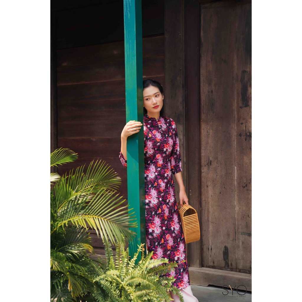 Áo dài SYO cách điệu tay bồng