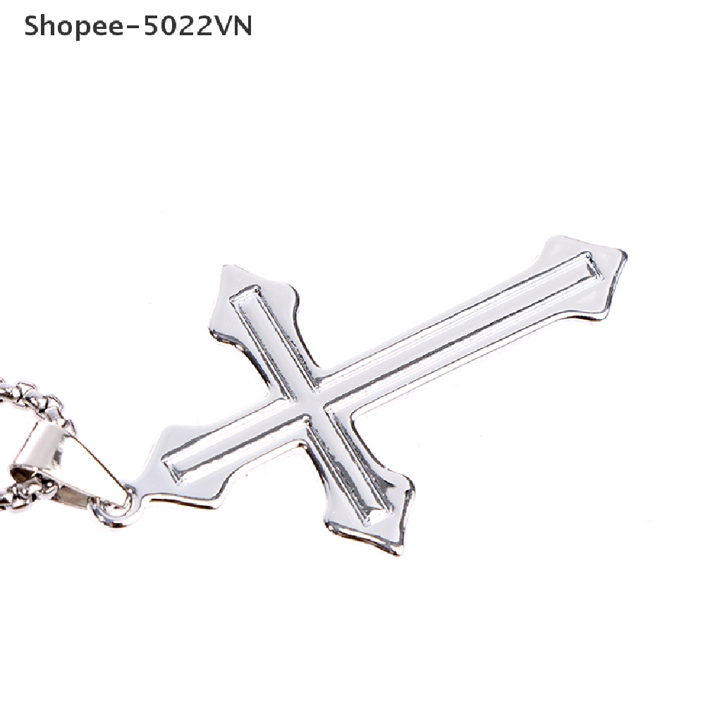Vòng cổ Thép Titan Mặt Thánh Giá Phong Cách Hip Hop Đơn Giản Shopee-5022VN