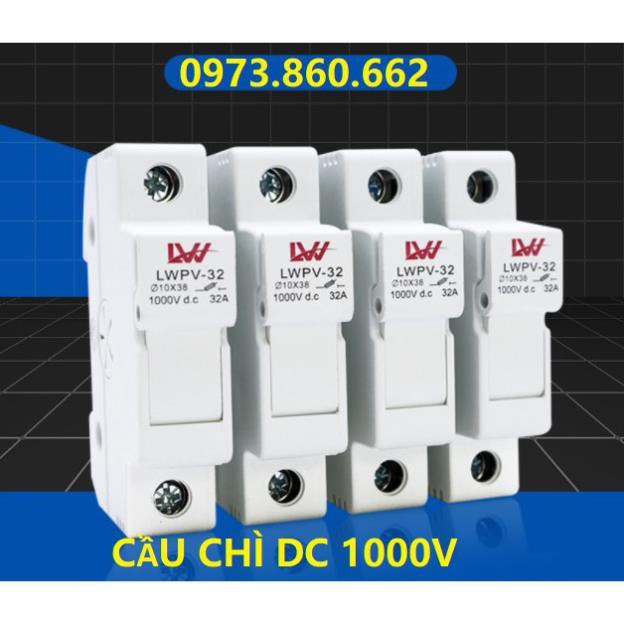 Cầu chì DC dùng cho năng lượng mặt trời 15A - 32A 1000VDC - Cầu chì DC -TBĐ