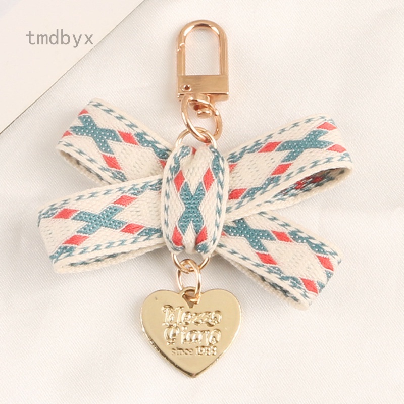 Tmdbyx Móc khóa gắn chuông và ngọc trai xinh xắn