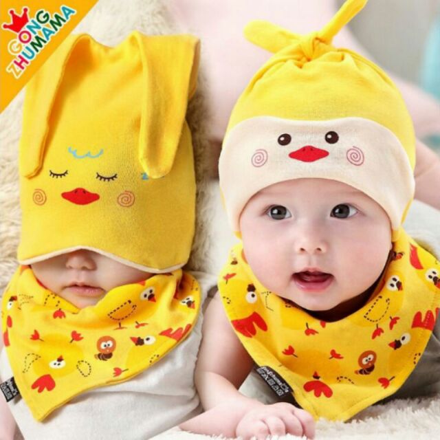 Yếm kèm mũ ngủ