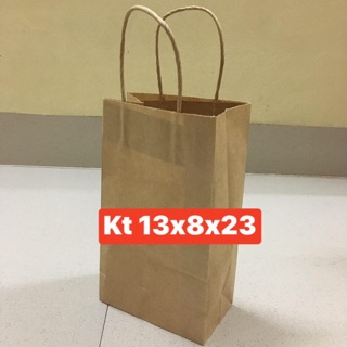 [ Đổ sỉ] combo 50/100 túi giấy có quai Kt 13x8x23