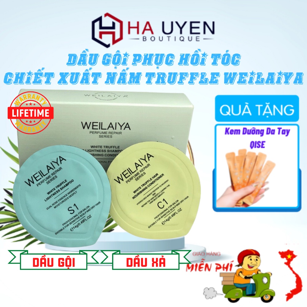 Dầu Gội Phục Hồi Tóc Chiết Xuất Nấm Truffle Weilaiya, Sạch Gàu, Mềm Mượt, Phục Hồi Hư Tổn Tóc [ CẶP SIZE MINI ]