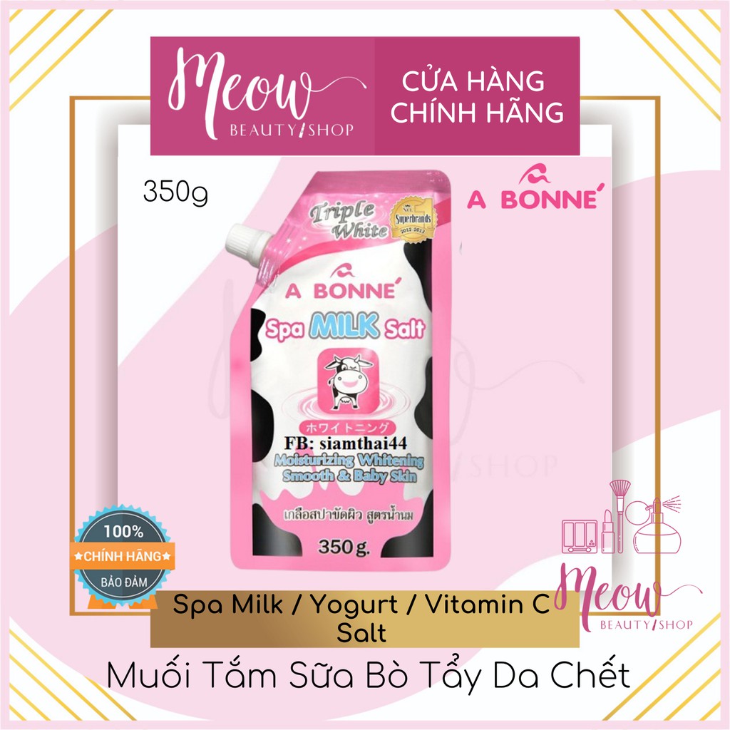 Muối tắm sữa bò tẩy tế bào chết A Bonne Spa Milk Salt sáng da 350g