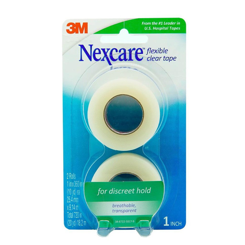 Băng keo y tế cuộn trong suốt 3M Nexcare ( vỉ 2 cuộn kích thước 2.54cm*9.14m)