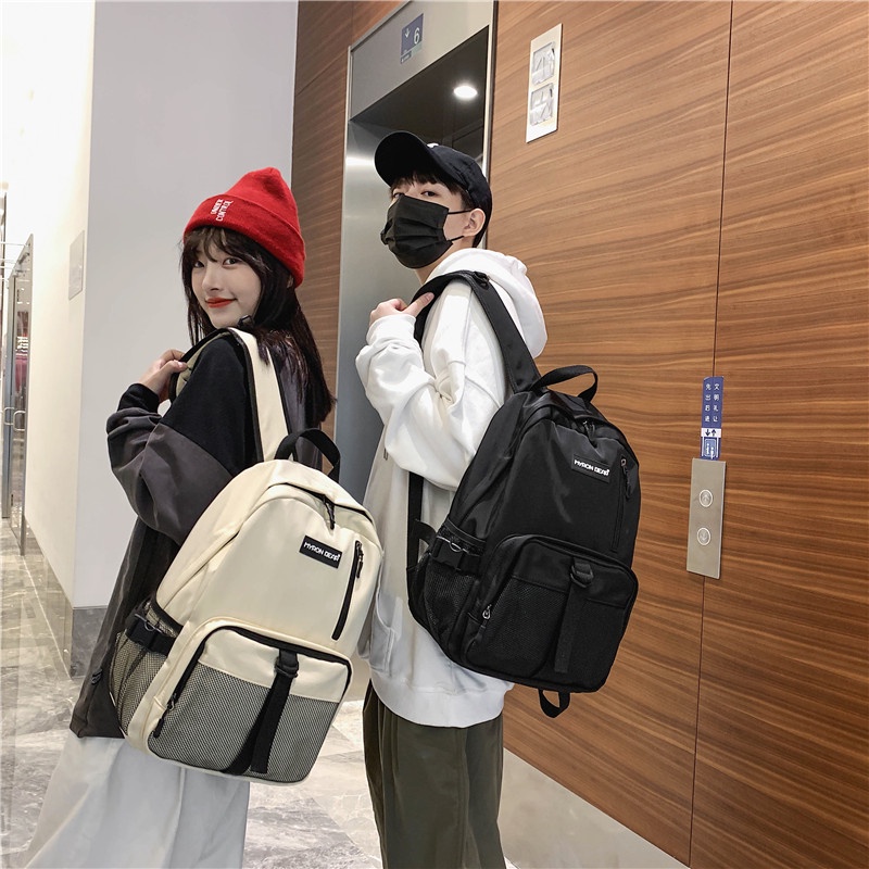 Balo PRETTYZYS sức chứa lớn phong cách ulzzang thời trang Hàn Quốc cho nam và nữ 15.6