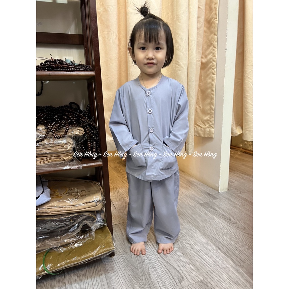 Đồ bà ba cho bé trai bé gái - quần áo lam đi lễ chùa đi chơi - set baba trẻ em vải kate Nhật BBB