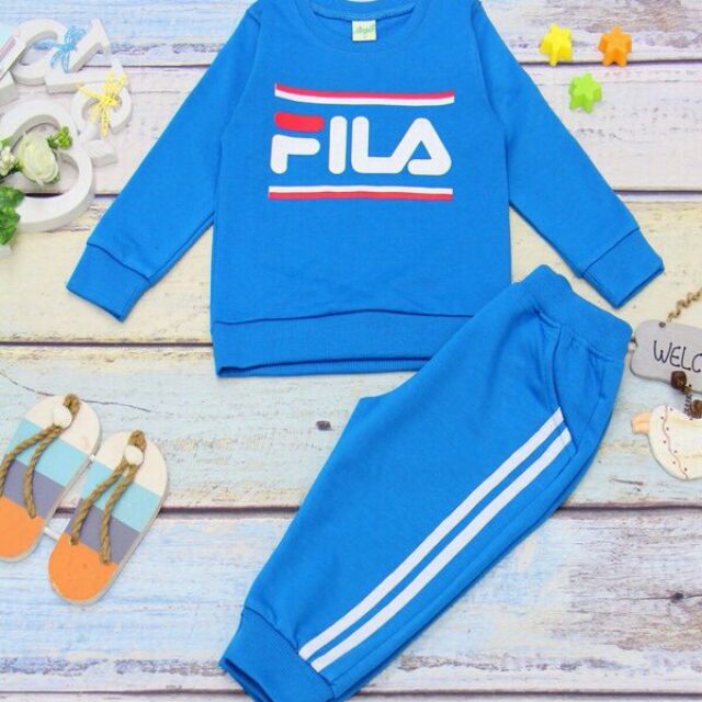 Bộ dài bé trai in Fila thương hiệu ANGELO