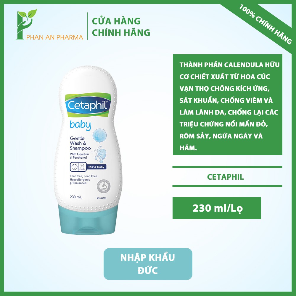 Sữa tắm gội toàn thân 2 trong 1 cho bé Cetaphil Baby Gentle Wash & Shampoo (Chai 230ml) – CN318 – Cetaphil >>> top1shop >>> shopee.vn