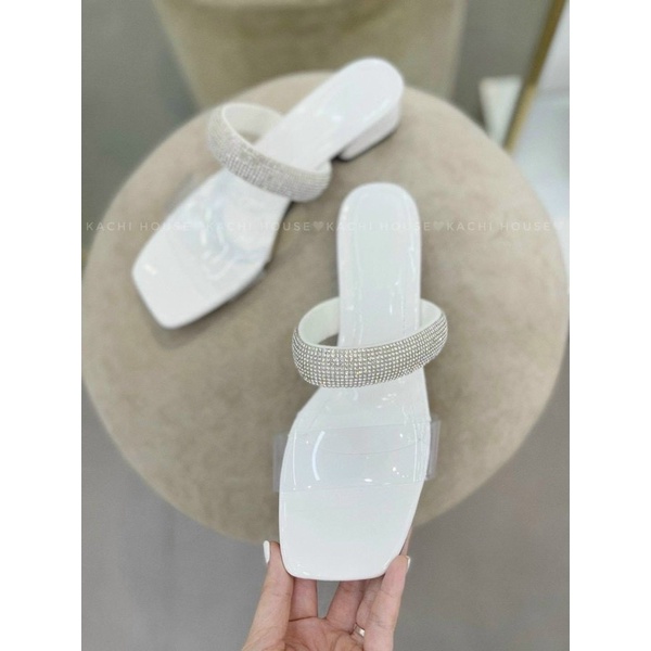 Dép xinh, Guốc 3 phân quai cườm mix quai trong, guốc nữ