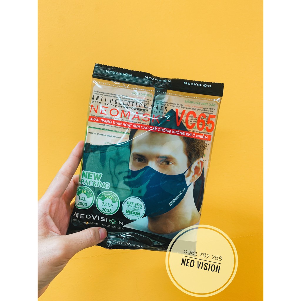 [VC65 QUÀNG TAI CHÍNH HÃNG NEOVISION] KHẨU TRANG CHỐNG BỤI MỊN KHÁNG KHUẨN VC65 | QUÀNG TAI CÓ SẮN LỌC | BigBuy360 - bigbuy360.vn