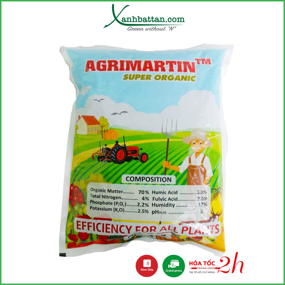 Phân Hữu Cơ Agrimartin Nhập Khẩu Từ Bỉ Túi 1 Kg