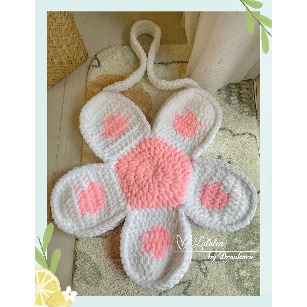 Túi Len Hoa Mix Màu Handmade - Flower Blooming Bag - Nhận mix theo yêu cầu/Đơn cần gấp