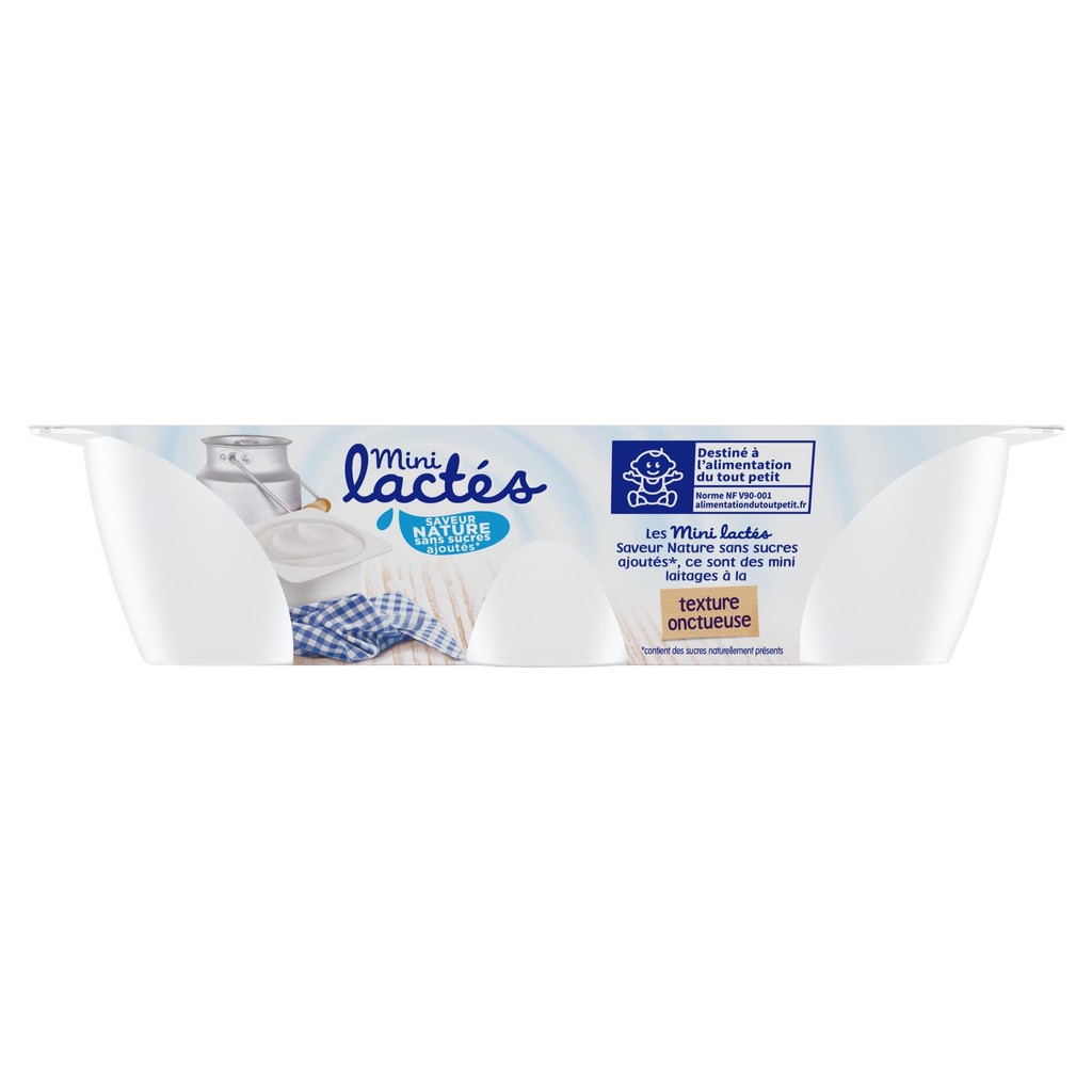 Sữa Chua Nguội Blédina Mini Lactes 6M+ Hương Tự Nhiên - Vỉ 6 Hộp x 55g