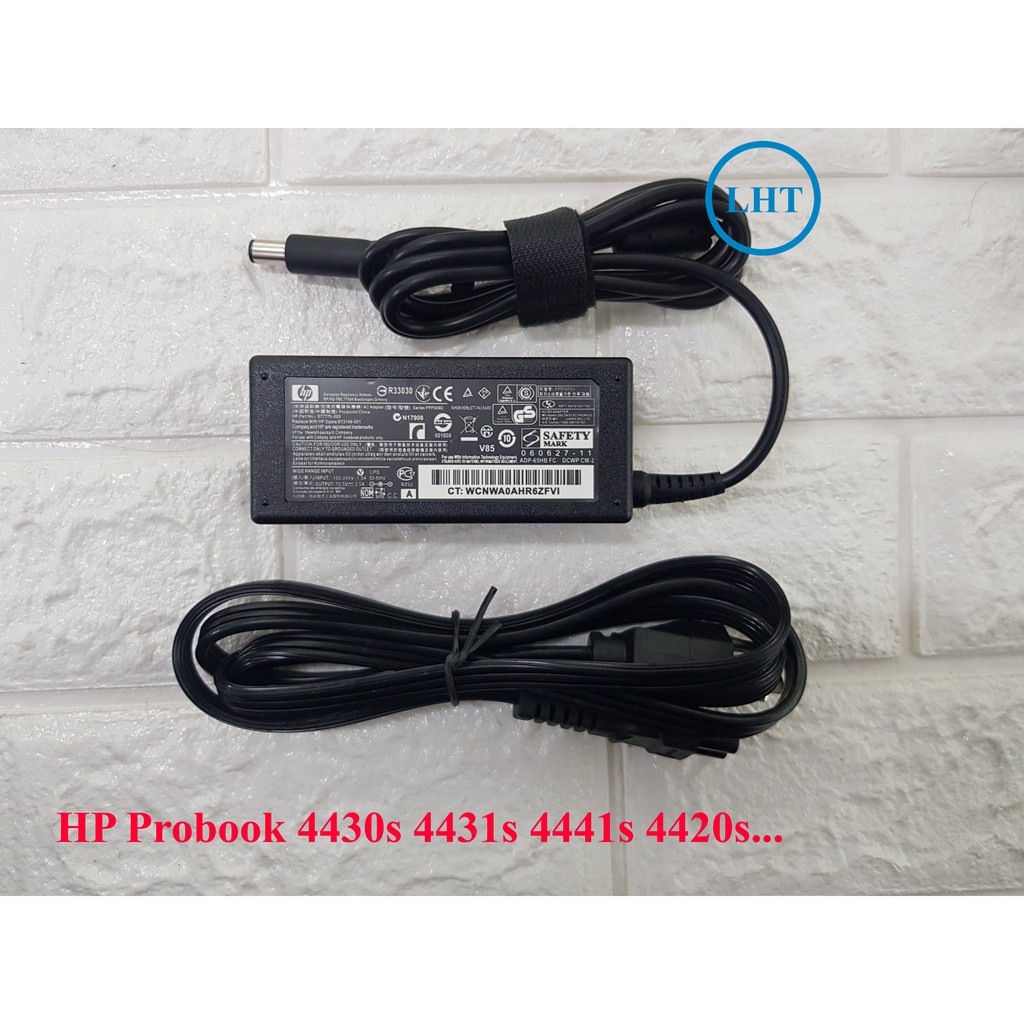 Sạc Laptop HP Probook 4420s 4430s 4530 OUTPUT 18.5V - 3.5A (65W) Chân Kim To kích thước 7.4mm x 5.0mm - Hàng Nhập Khẩu