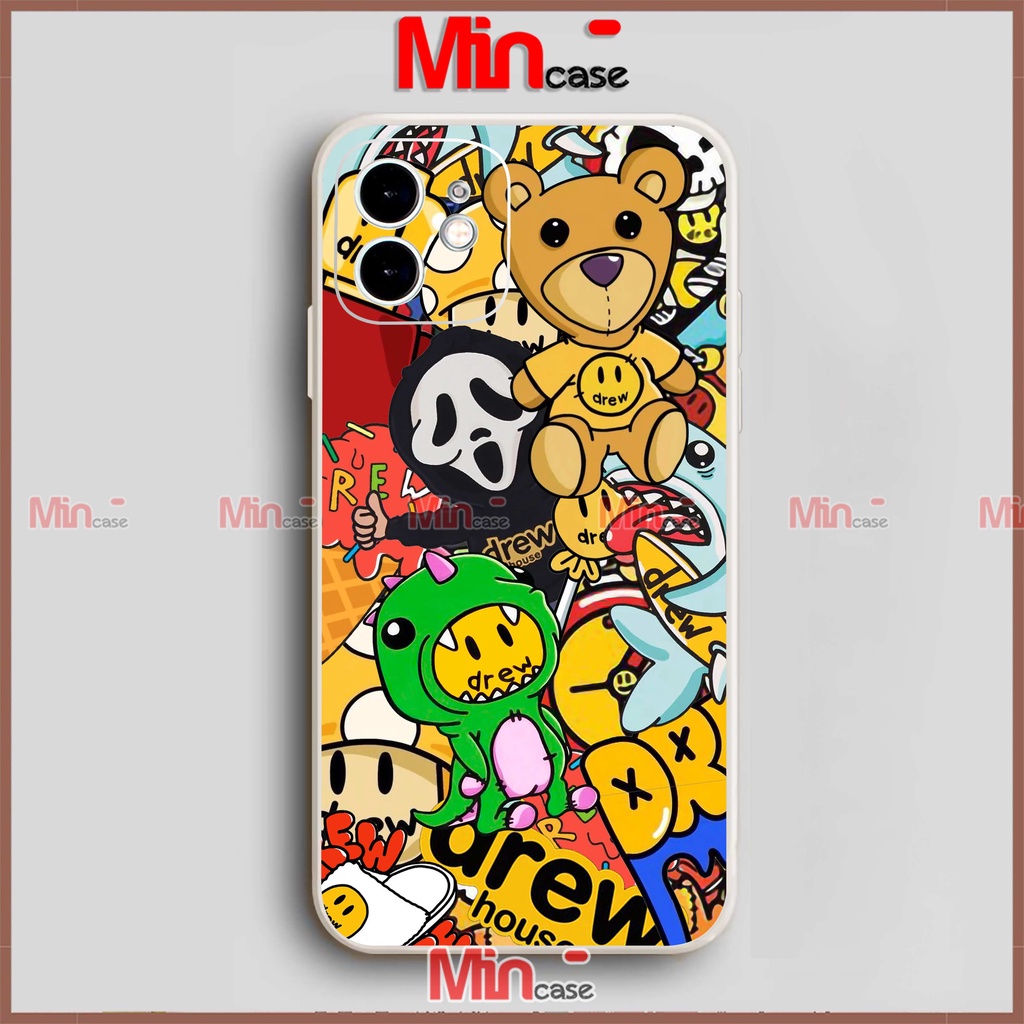 Ốp lưng iPhone Drew cạnh viền vuông silicon mềm dẻo bảo vệ camera cho iphone 6/6s/7/8/X/XS/XR/11/12/13 Pro Plus Max