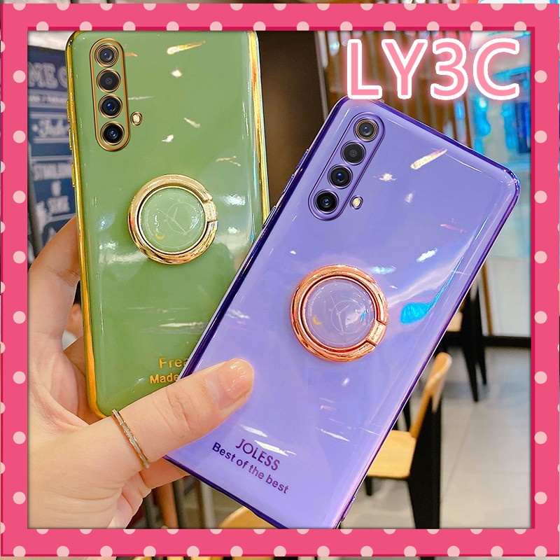 Ốp Điện Thoại Mềm Mạ Điện Có Giá Đỡ Cho realme 5 5I 5S 6 6S 5PRO Q 6PRO C11 C12 C15 C17 C1 C21 C25